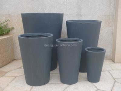 China 2021 factory hot sale light weight durable outdoor concrete pot for plants for sale