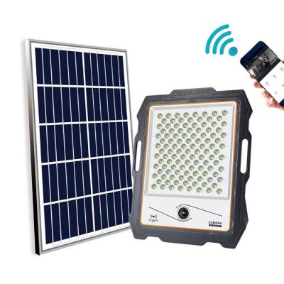 China 100W 200W 300W 400W Camera 1080P Outdoor Garden Wall Mounted Monitor LED Solar Flood Light With Cctv Camera for sale