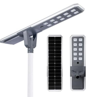 China Iluminación de la calle solar todo en uno Automatizado Iluminación de la calle solar LED Flujo luminoso 150lm/w en venta