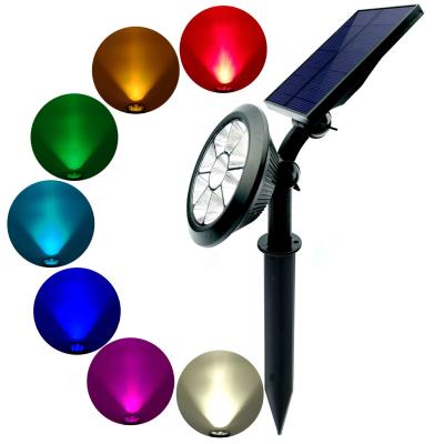 中国 庭屋外の太陽LEDのライトは調節可能な角度90/180度をスポットライトで照らす 販売のため