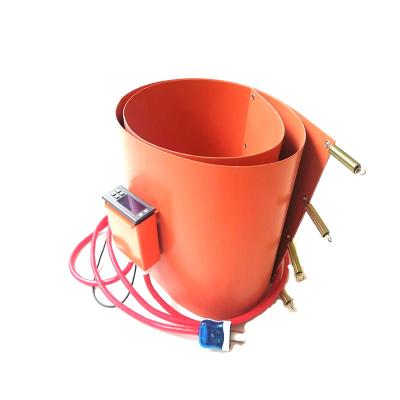 China Digital Thermostat -40deg Silicone Drum Heater , 250F Flexible Rubber Heater for sale