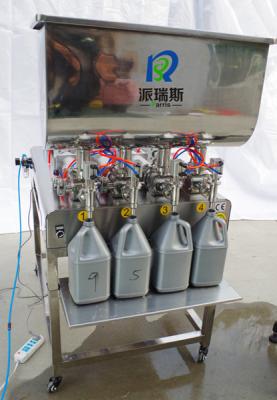 Chine 4 machine de remplissage de bouteilles semi automatique des têtes SS304 pour la lotion de voiture d'huile lubrifiante à vendre