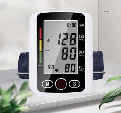 China Electronic White Sphygmomanometer With 4 AAA Batteries 2X99 Sets Heart Rate Detection for sale