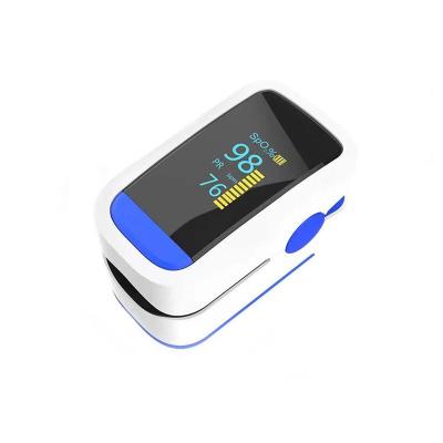 China Blue And White Finger Clip Pulse Oximeter Fast Measurement Four Color OLED Screen for sale