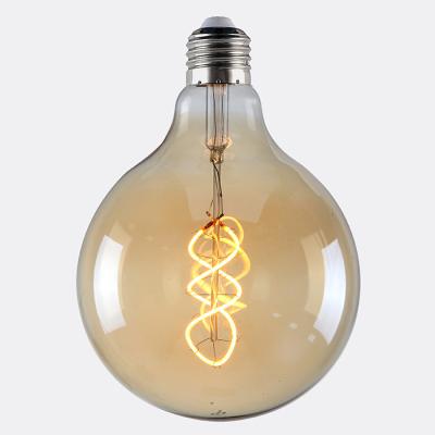 China G125 Transparent Globe Filament Bulb Cold White 125x160 Mm Flicker Free for sale
