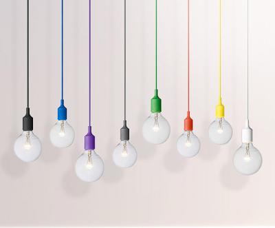 China Colorful Silicone Ceiling Pendant Lamp Holder E27 220v 50/ 60hz Easy To Install for sale