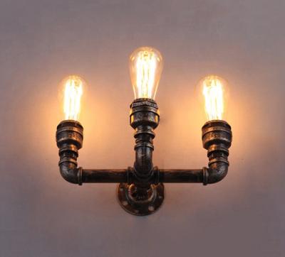 China Antique  Filament Bulb Wall Lights Water Pipe Wall Lamp  Antique Bronze Finish for sale