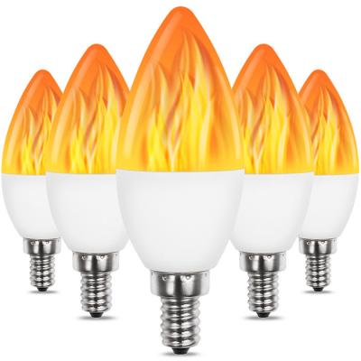 China 2w E14  	Led Flame Light Bulb Decorative Flickering Candle Bulbs Ac85 - 265v for sale