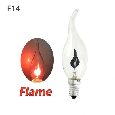 China C35 3w E14 Led Flame Light Bulb That Look Like Flames 1400-1600 K Ce Rohs Approved for sale