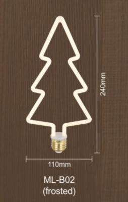 China Frosted Dimmable Filament Bulb Christmas Tree Shape 8w Led Edison Bulb E27 Dimmable for sale