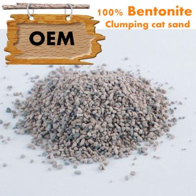 China EU formulated bentonite cat litter high quality irregular crushed 0.5-3.0mm granules OEM for sale