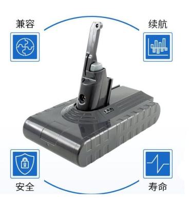 中国 21.6V リイオンダイソン バッテリー 交換 バッテリー パック V8 V7 ハンドヘルドテーブル掃除機 販売のため