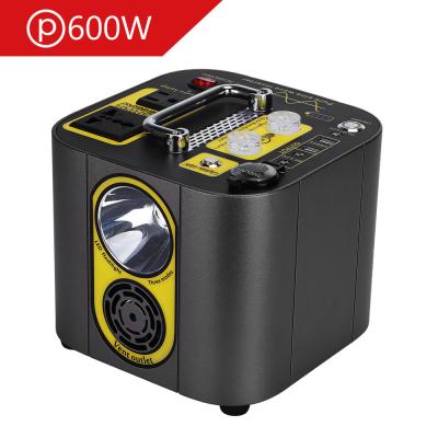 China 18650 Battery Portable Power Station 467wh 126ah Supply 600W Peak 1000W With USB Type C for sale