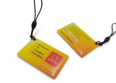 China 13.56 MHz wasserdichtes RFID-Tag N-TAG 213 Keytag 42x26mm NFC Epoxytag für Fitness zu verkaufen