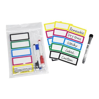 China Colourful Removable Labels 4*4 Inch 5*5 Inch Reusable Dry Erase Labels for sale