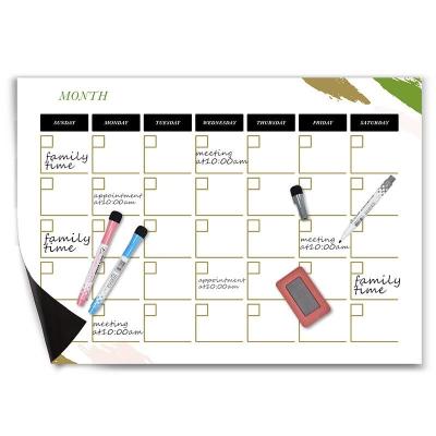 China Fridge Magnetic Calendar Planner Family Monthly Planner Whiteboard for sale