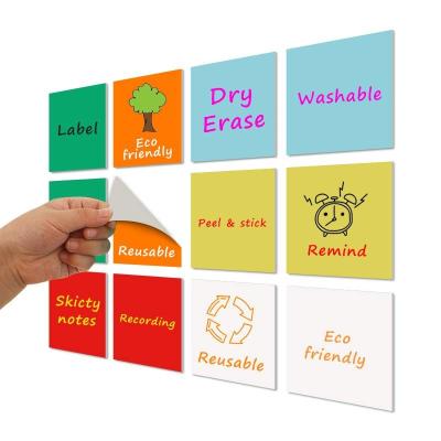China Soft Whiteboard Reusable Calendar Planner Dry Erase Sticky Notes 10x10cm for sale