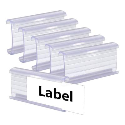 China Supermarket Label Holder 3.5*7.5cm Plastic Shelf Label Holder Writable for sale