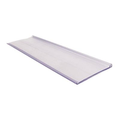China Self Adhesive Clear Plastic Shelf Label Holder For Price Tag Eco Friendly for sale