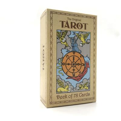 China Wholesale Gold Foil Belt Card Board Game Divination Card Tarot Entertainment Classic Manual Tarot Card for sale