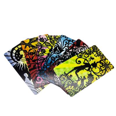 China Entertainment Black Tarot Cards 78 Cards With Rider Hot Selling Big Size Tarot Booklets OEM Design 1 Cards for sale