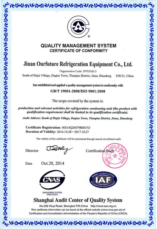ISO 9001:2008 - Shandong Ourfuture Energy Technology Co., Ltd.