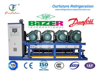 China Heavy duty multiple compressor parallel compressor racks for fruit cold storage for sale