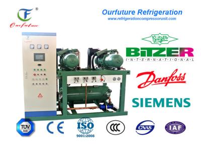 China Parafuso de condensação refrigerando rápido 415V/3P/50Hz da unidade da sala fria do fruto R404a à venda