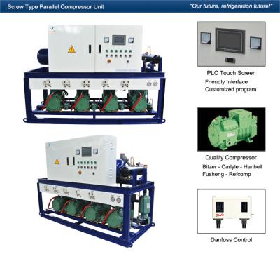 China Carlyle Danfoss Fusheng Cold Room Compressor Unit 220V/1P/60Hz Blast Freezer for sale