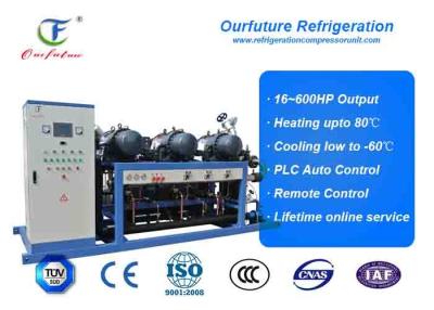 China O compressor paralelo do parafuso de R404a Hanbell submete para o armazenamento congelado do alimento à venda