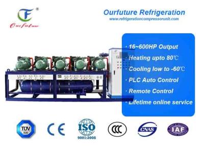 China Estantes de la unidad del compresor de la cámara fría del paralelo del tornillo de Bitzer CSH para la cámara fría de la fruta en venta