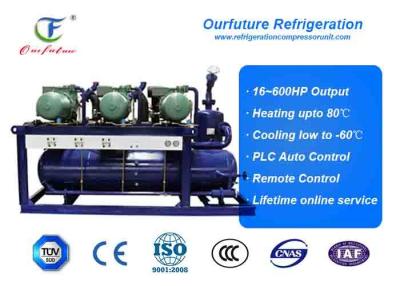 Chine unités de réfrigération de 100hp R404a 2* 50hp pour les chambres froides, chaîne du froid logistique à vendre