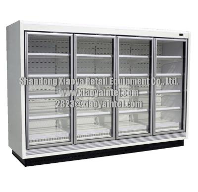 China Commercial Super Market Glass Door Grocery Store Freezers CE Certificate for sale