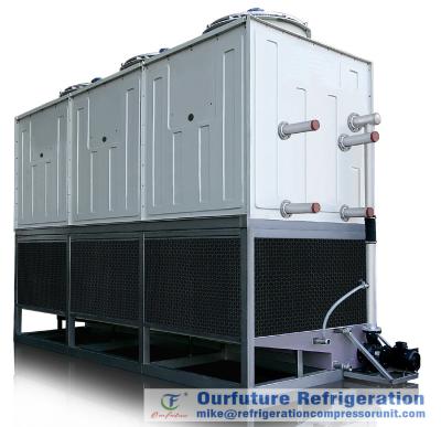 China Tipo sistema do esboço forçado de refrigeração de refrigeração evaporativo da sala fria do condensador à venda