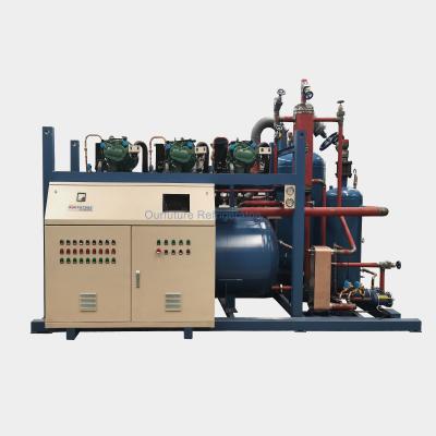 China Semi Hermatic Screw Type PLC  Customizable Large Scale Cold Storage Compressor Rack for sale