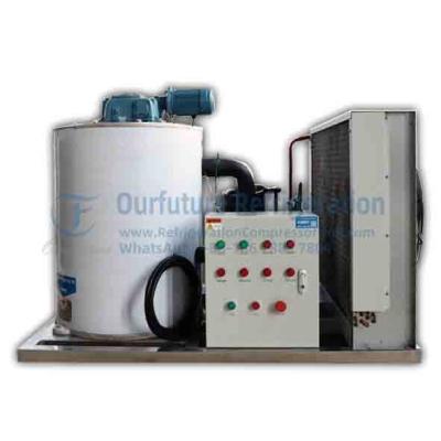 China Hotel Restaurant 2Ton/Day Flake Ice Machine With Air Cooling Condenser for sale
