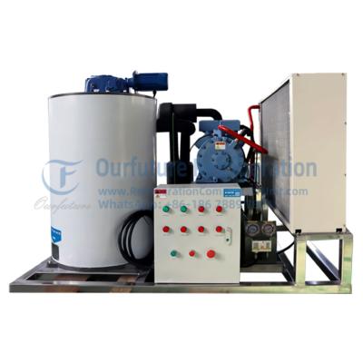 China 3 Ton Per Day Energy Saving Flake Ice Machine For Seafood Fresh Keeping for sale