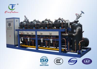 China PLC Controlled Two Stage Cold Chamber Parallel Air Cooled Screw Chiller for sale