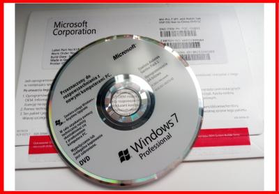 China Windows 7 sp1 profesional 64 llave del producto del OEM del COA DELL del DVD del pedazo/32 pedazos activó el paquete en línea del OEM en venta