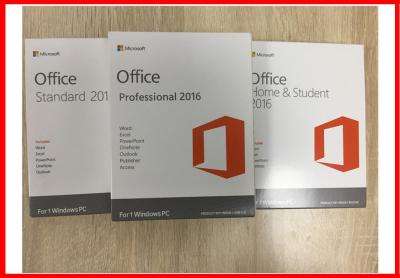 China Word Excel PowerPoint Microsoft Office 2016 Professional Retailbox English Version for sale