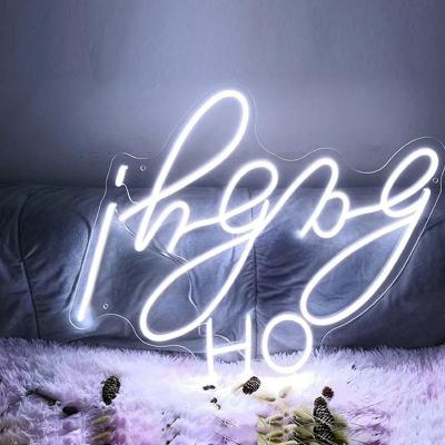 China Hustle LED Letter Light Personalized Pink Neon Sign For Bedroom Decoration for sale