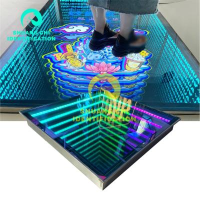 China 1920lm Luminous Flux Magnetic Infinity Mirror Panel LED Dance Floor for Wedding Party for sale