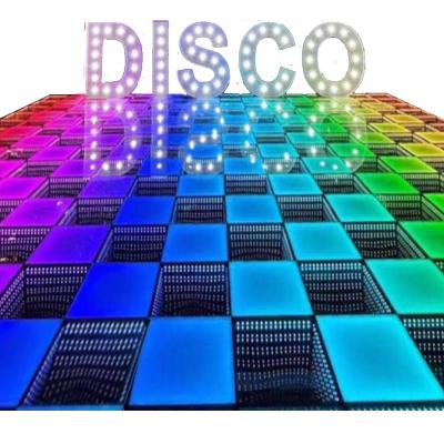 China Dimmer Pista Light Wedding Party 3D Mirror Dance Floor LED Display Screen Panels for sale