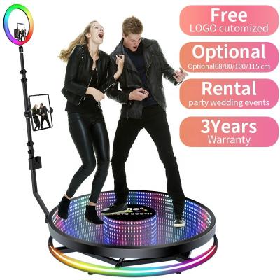China 25CM Platform Height Led Lights Rotating Machine Enclosure for 360 Photo Booth Props for sale