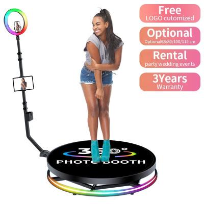 China Gro Compatible 80-120CM Rotating Automatic 360 Selfie Spin Base Foto Ipad Photo Booth for sale