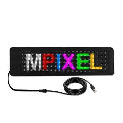 China Rolling Pattern Animation Image Bluetooth App Control Panel Flexible LED Car Sign Display for sale