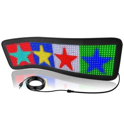 China Flexible LED Display Matrix Panels HD Full Color APP Control Soft Rear Window Car Sign for sale