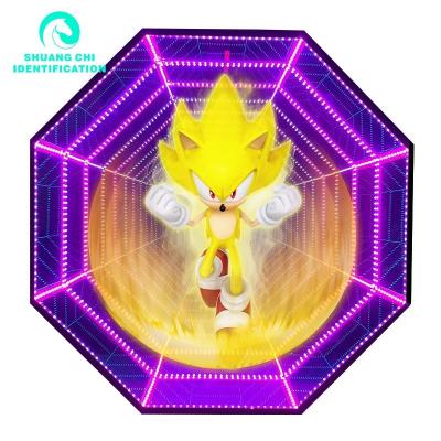 China Buildings Application Hologram 3D Fan Advertising Light Boxes with Nano Lights Source for sale