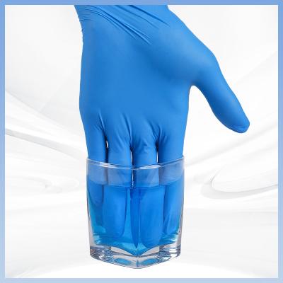 China CE FDA Blue Industrial Disposable Gloves Food Processing Nitrile Examination Gloves for sale
