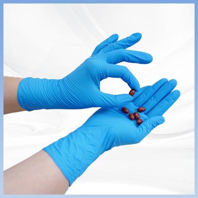 China Premium Grade Versatile Food Processing Gloves Blue Nitrile Gloves for sale